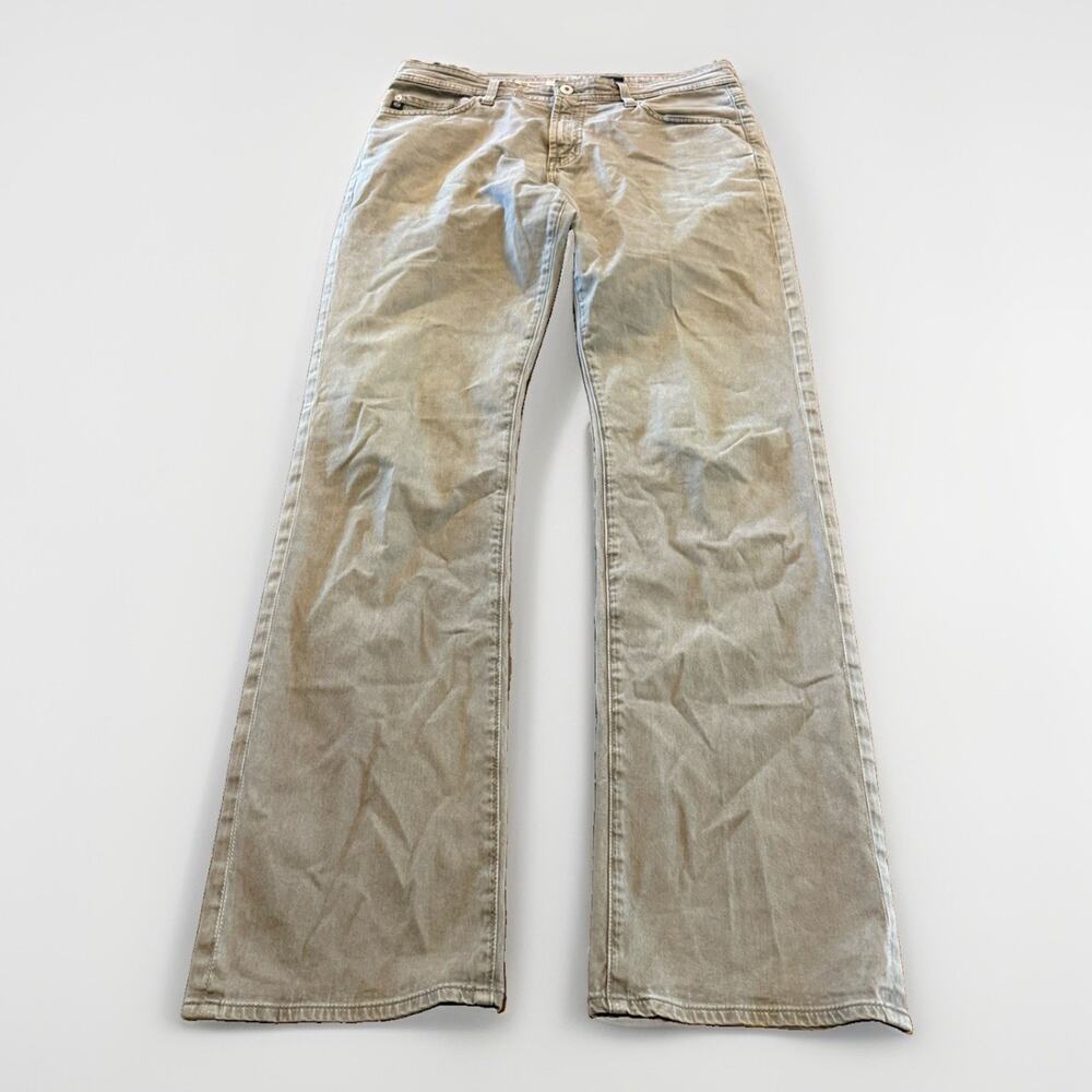 Adriano Goldschmied Mens Green Gray AG The Protege Straight Leg Jeans Size 32x34